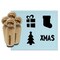 Christmas Xmas Stocking Tree Gift Present Rubber Stamp Set for Stamping Crafting Planners